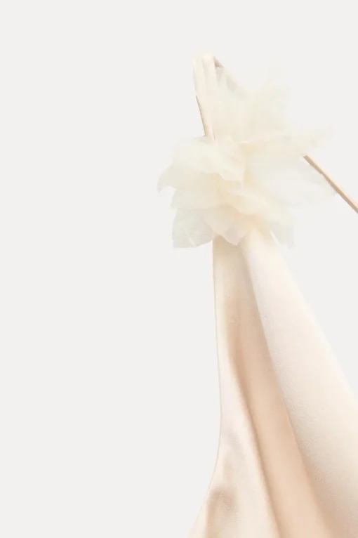 VESTIDO MIDI SATINADO FLOR