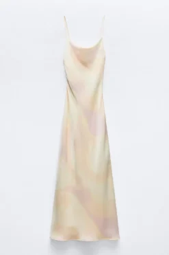 VESTIDO MIDI SATINADO FOIL