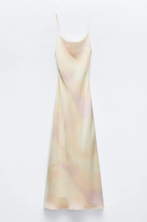 VESTIDO MIDI SATINADO FOIL