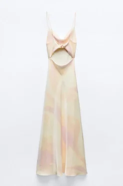 VESTIDO MIDI SATINADO FOIL