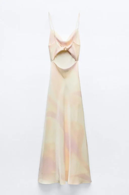 VESTIDO MIDI SATINADO FOIL