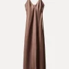 VESTIDO MIDI SATINADO LENCERO
