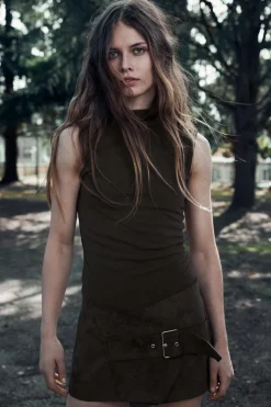 VESTIDO MONO COMBINADO EFECTO ANTE