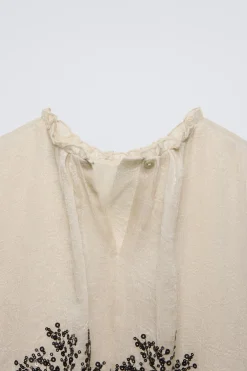 VESTIDO ORGANZA LENTEJUELAS