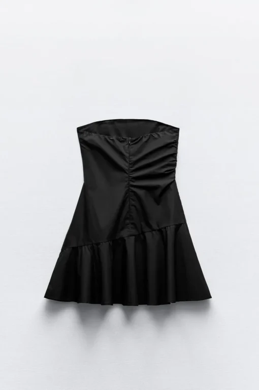 VESTIDO PALABRA DE HONOR FLORES RELIEVE