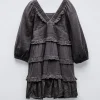 VESTIDO PANELES ENCAJE