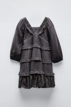 VESTIDO PANELES ENCAJE