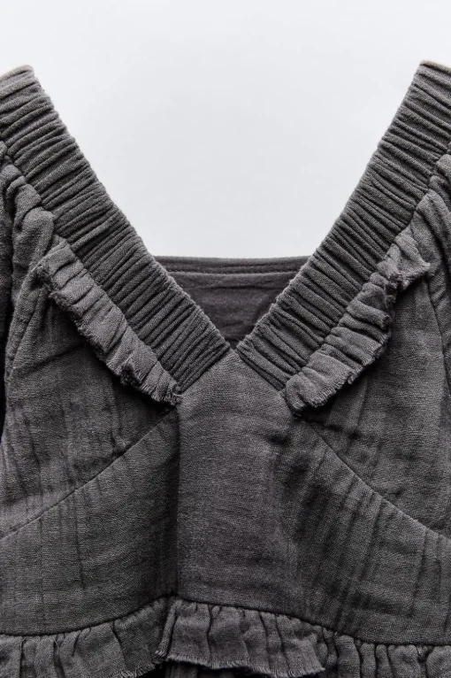 VESTIDO PANELES ENCAJE