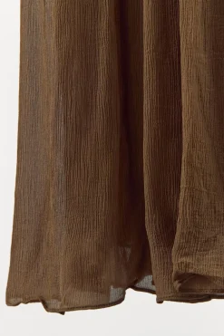VESTIDO PLISADO ENCAJE ABALORIOS