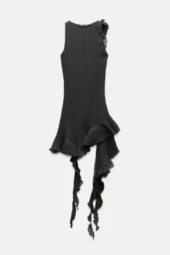 VESTIDO PLISADO VOLANTES