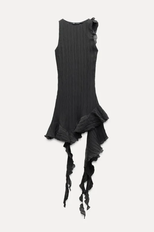 VESTIDO PLISADO VOLANTES