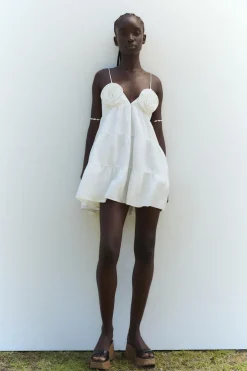 VESTIDO POPELÍN FLORES RELIEVE