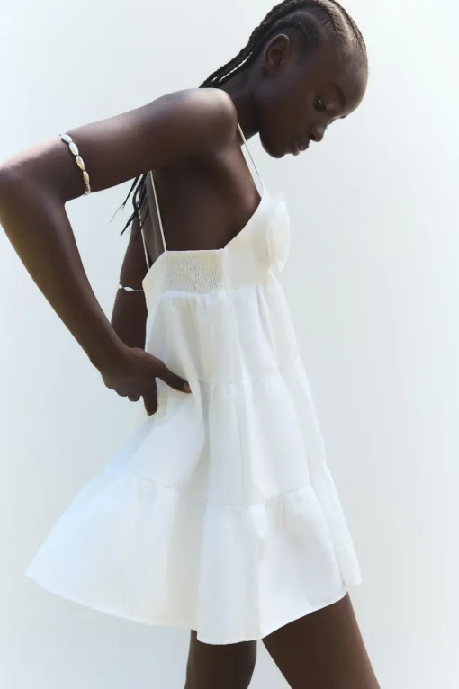 VESTIDO POPELÍN FLORES RELIEVE
