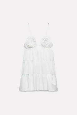 VESTIDO POPELÍN FLORES RELIEVE