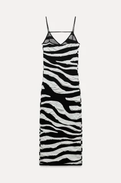 VESTIDO PUNTO EFECTO ARRUGADO