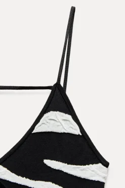 VESTIDO PUNTO EFECTO ARRUGADO