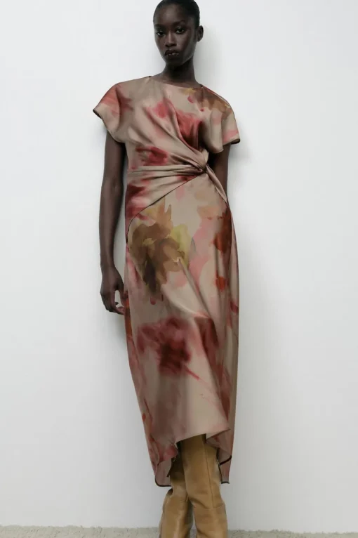 VESTIDO SATINADO ESTAMPADO TIE DYE