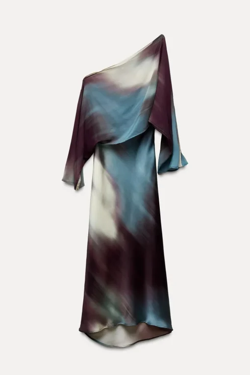 VESTIDO SATINADO ESTAMPADO CAPA