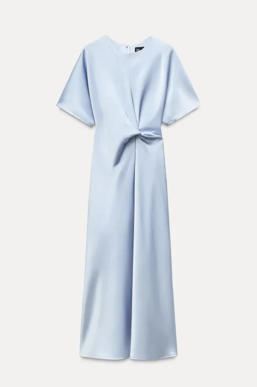 VESTIDO SATINADO NUDO