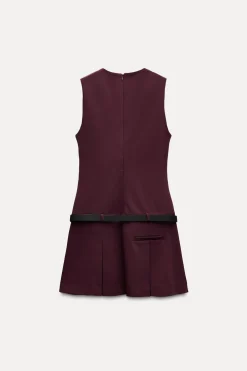 VESTIDO TABLAS CINTURÓN