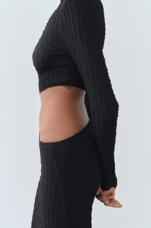 VESTIDO TEXTURA CUT OUT