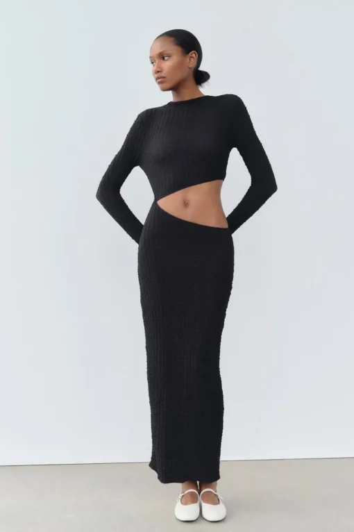 VESTIDO TEXTURA CUT OUT
