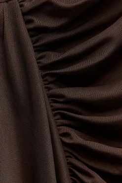VESTIDO TUL DRAPEADO ASIMÉTRICO
