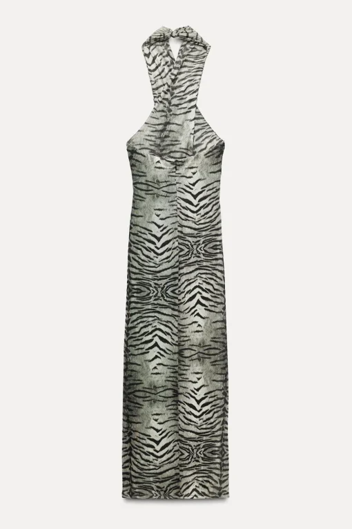 VESTIDO TUL ESTAMPADO ANIMAL