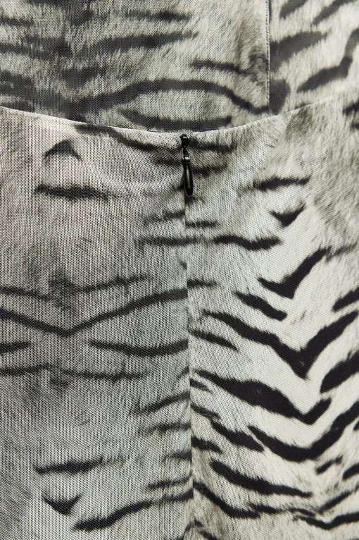 VESTIDO TUL ESTAMPADO ANIMAL