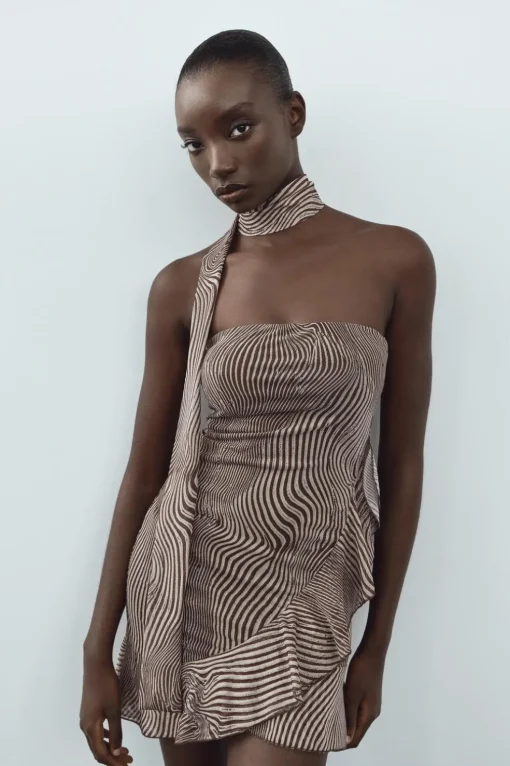 VESTIDO TUL LENCERO ESTAMPADO ANIMAL