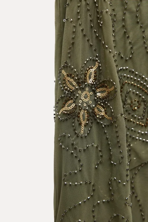 VESTIDO TUL VOLANTES ABALORIOS