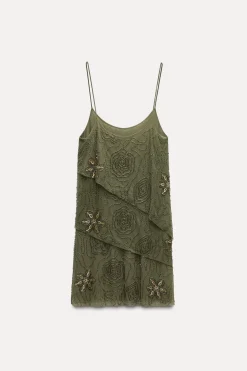 VESTIDO TUL VOLANTES ABALORIOS