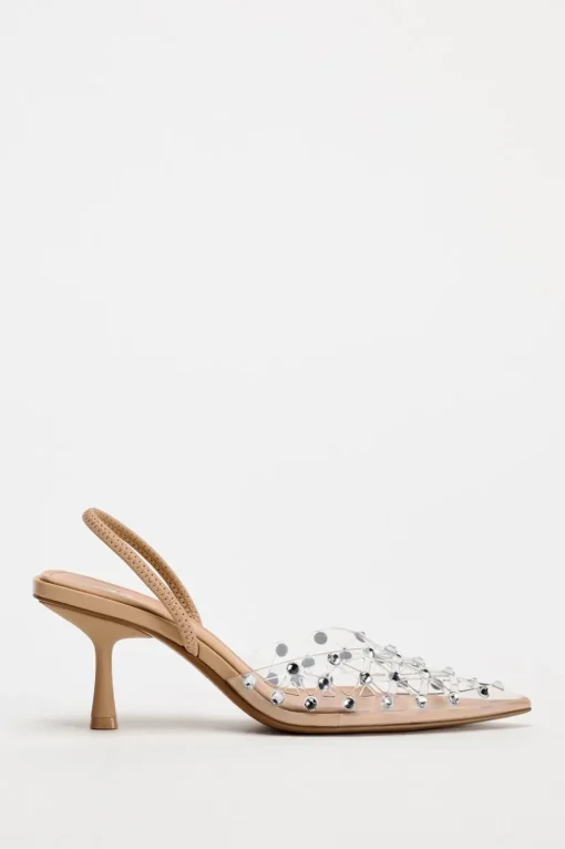 ZAPATO TACÓN DESTALONADO BRILLOS