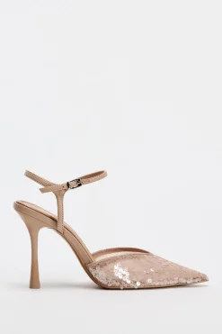 ZAPATO TACÓN DESTALONADO LENTEJUELAS