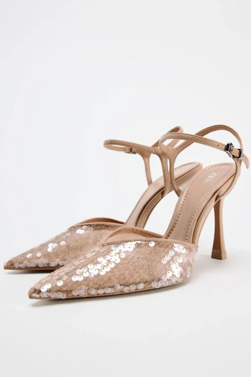 ZAPATO TACÓN DESTALONADO LENTEJUELAS