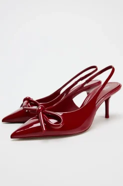 ZAPATO TACÓN LAZO ACHAROLADO