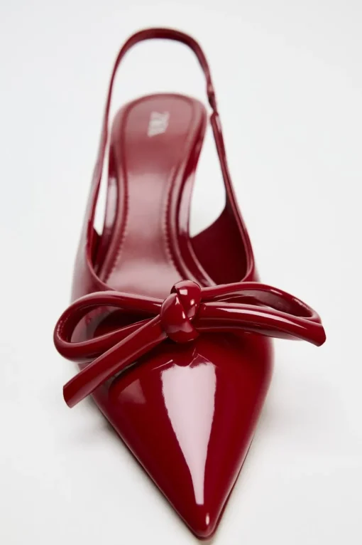 ZAPATO TACÓN LAZO ACHAROLADO