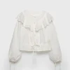 Z3D BLUSA ROMÁNTICA VOLANTE PUNTILLA