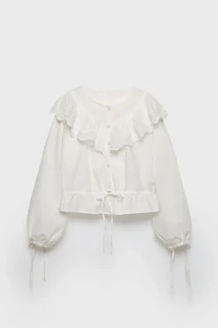 Z3D BLUSA ROMÁNTICA VOLANTE PUNTILLA
