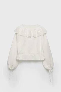 Z3D BLUSA ROMÁNTICA VOLANTE PUNTILLA