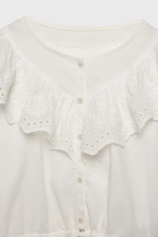 Z3D BLUSA ROMÁNTICA VOLANTE PUNTILLA