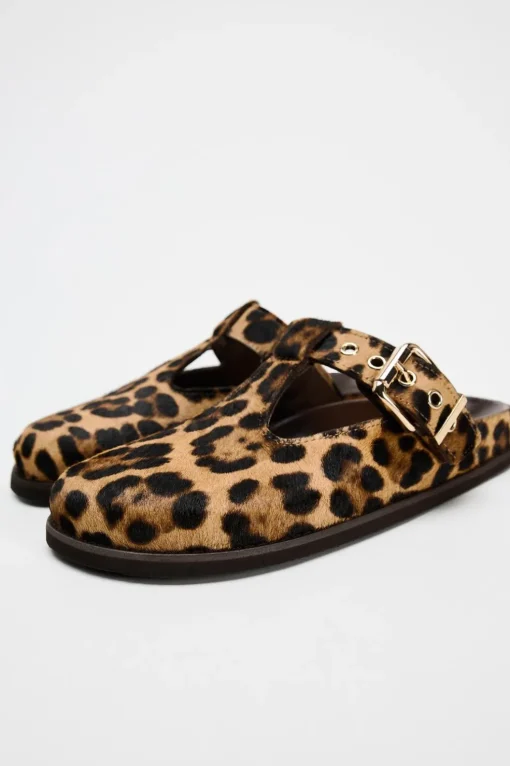 ZUECO PIEL ESTAMPADO ANIMAL