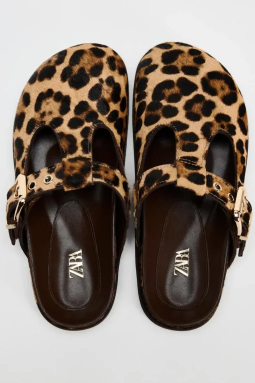 ZUECO PIEL ESTAMPADO ANIMAL